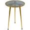 22" Aluminum Tripod Legs Accent Table with Shaded Glass Top